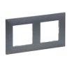 NILOE STEP Ramka 2 podwójna stal szczotkowana 863992 LEGRAND