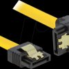 82479 SATA 3 Gb/s Cable straight to downwards angled 50 cm yellow