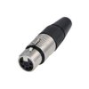 Złącza XLR 5 -pinowe Montaż na kablu XLR Żeński Czarny, srebrny