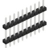 Pin header, 10 pole, pitch 2 mm, straight, black, 10062917