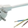 Przewód Sznur Przyłączeniowy Z Wtyczką Kątową Omy 3X1,0 3M, Biały / 87333