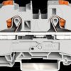 2216-1201 2-conductor through terminal block , 16 mm², gray