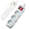 Przedłużacz elektryczny Listwa zasilająca na 3 gniazda 2P+Z z wyłącznikiem biała 5m