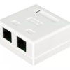 Gniazdo komputerowe 2xRJ45 kat.5e nieekranowane UTP natynkowe Alantec