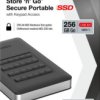 SSD hard drive, 256 GB, with keyboard access, USB 3.1, black/silver, Verbatim 53402