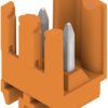 Pin header, 2 pole, pitch 3.5 mm, straight, orange, 1604770000