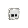 Gniazdo RJ45 podwójne SDD111462 białe kat. 6 Sedna Design & Elements Schneider