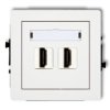 Deco Gniazdo Hdmi Podwójne Białe Dhdmi-2