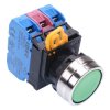 YW4B-A1E21G Green 22mm Metal Bezel Maintained Push Button Switch 2NO-1NC IP65 IDEC