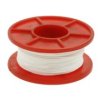 Przewód; montażowy; Kynar 50m; 1 żyła; drut; Cu; srebrzony; 0,25mm; biały; PVDF; kynar; max +135°C; 300V; szpula 50m; Weiyang; R