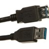 Kabel połączeniowy USB 3.0 Typ USB A/USB A, M/Ż czarny 3m AK-300203-030-S