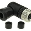 Gniazdo; 43-00098; M12-5p; 5 torów; kątowe 90°; śrubowy; 0,25÷1,5mm2; 4-8mm; na przewód; czarny; IP67; 7,5A; 60V; Conec; RoHS