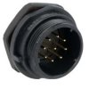 SPP2112-9WZ-P Wtyk 9 pin, zakręcane na obudowę, wodoodporny - gwint zewnętrzny (5A)