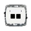 Trend Mechanizm Gniazda Komputerowego Podwójnego Bez Modułu Biały Gm-2P...