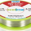 Solder, lead-free, SAC (Sn96.5Ag3.0Cu0.5), Ø 0.75 mm, 0.1 kg, 53760710