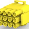 Plug housing, 12 pole, pitch 6.35 mm, straight, yellow, 1-480708-4