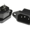 Gniazdo Męskie IEC320 do Montażu w Obudowie – 10A 250V AC