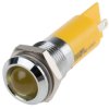 Lampka kontrolna do montażu panelowego 12V, Żółta 14mm LED Chrom Końcówka lutownicza RS PRO