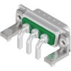 D-Sub socket, 2 pole, 2W2C, equipped, angled, solder pin, 302W2CSXX73G40X