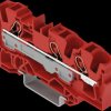 2006-1303 3-wire feed-through terminal, diameter 0.5 - 6.0 mm, red