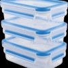 508558 EMSA CLIP & CLOSE food storage containers, 3 pcs, blue, 1.0 l