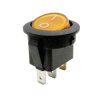 Przełącznik kołyskowy okrągły podświetlany 3-pin 6A 230V pomarańczowy