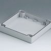 ABS enclosure shell, (L x W x H) 160 x 160 x 30 mm, light gray (RAL 7035), C1161601