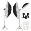 Oświetlenie do realizacji nagrań - zestaw ze statywem 2x125W - GlareOne Sunny Silver
