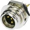 Złącze męskie XLR, montaż pionowy Pin: 4 kolor srebrny Rean AV RT4MP 1 szt.