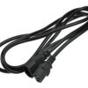 Kabel; przedłużacz; AK-PC-03A; gniazdo IEC C13 IBM proste; wtyk IEC C14 IBM prosty; 1,8m; czarny; 3 żyły; 0,50mm2; Akyga; PVC; o