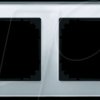489260 M-PLAN real glass frame - 2-gang, diamond silver