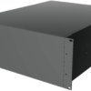 Aluminum enclosure, (L x W x H) 178 x 422 x 559 mm, black (RAL 9005), IP32, RM4U1922SBK