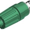 Pole terminal, 4 mm, green, 30 VAC/60 VDC, 35 A, M4 threaded bolt, nickel-plated, 931714104