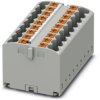 Distribution block, push-in connection, 0.14-4.0 mm², 18 pole, 24 A, 6 kV, gray, 3273438