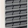 ESD steel magazine, with 24 drawers, black, (W x D) 306 x 150 mm, ESD STAHLMAGAZIN 1224-02