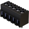 Connector, 6 pole, pitch 3.5 mm, angled, black, 14020614402000