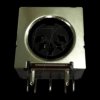 DIN-socket, 5-pin, semi-circular, print, metal pl.