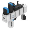 Zestaw filtr regulator smarownica, Automatyczny, 5 μm Zintegrowany manometr, 12 bar, Festo