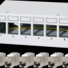 NK4091 Keystone patch panel, 6-port with 6x Cat.6a Keystone modules