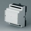 PPO/PC DIN rail enclosure, (L x W x H) 82 x 64 x 86 mm, light gray/black, B6503111