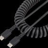 R2CCC-1M-USB-CABLE Sync & charging cable, USB-C > C, 1 m, spiral cable, black