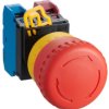 Emergency stop, turn/pull release, mounting Ø  22 mm, unlit, 120 V, 2 Form B (N/C), YW1B-V4E02R