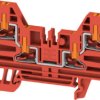 Through terminal block, push-in connection, 2.5 mm², 24 A, 8 kV, red, 2847490000
