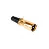 WTYK MIKROFONOWY MĘSKI XLR 3-PIN GOLD NA KABEL