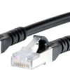 kabel LAN Metz Connect 1308457000-E, 1 szt., RJ45, CAT 6a, S/FTP, 7.00 m, czarny