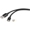 Renkforce RF-4746074 USB cable 1.00 m Black USB-A to Micro-B magnetic connector