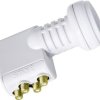 Konwerter SAT, Smart Titanium Quad, Quad-LNB (z przełącznikiem), 4 odbiorniki, pozłacan