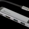 49141 Multiport adapter, USB-C, HDMI, Ethernet, silver