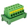 DIN Rail Mount 52Amp 300V 6 Position Screw Terminal Block Distribution Module