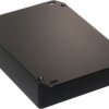 Aluminum die cast enclosure, (L x W x H) 145 x 121 x 39 mm, black (RAL 9005), IP54, 1590XXFLBK